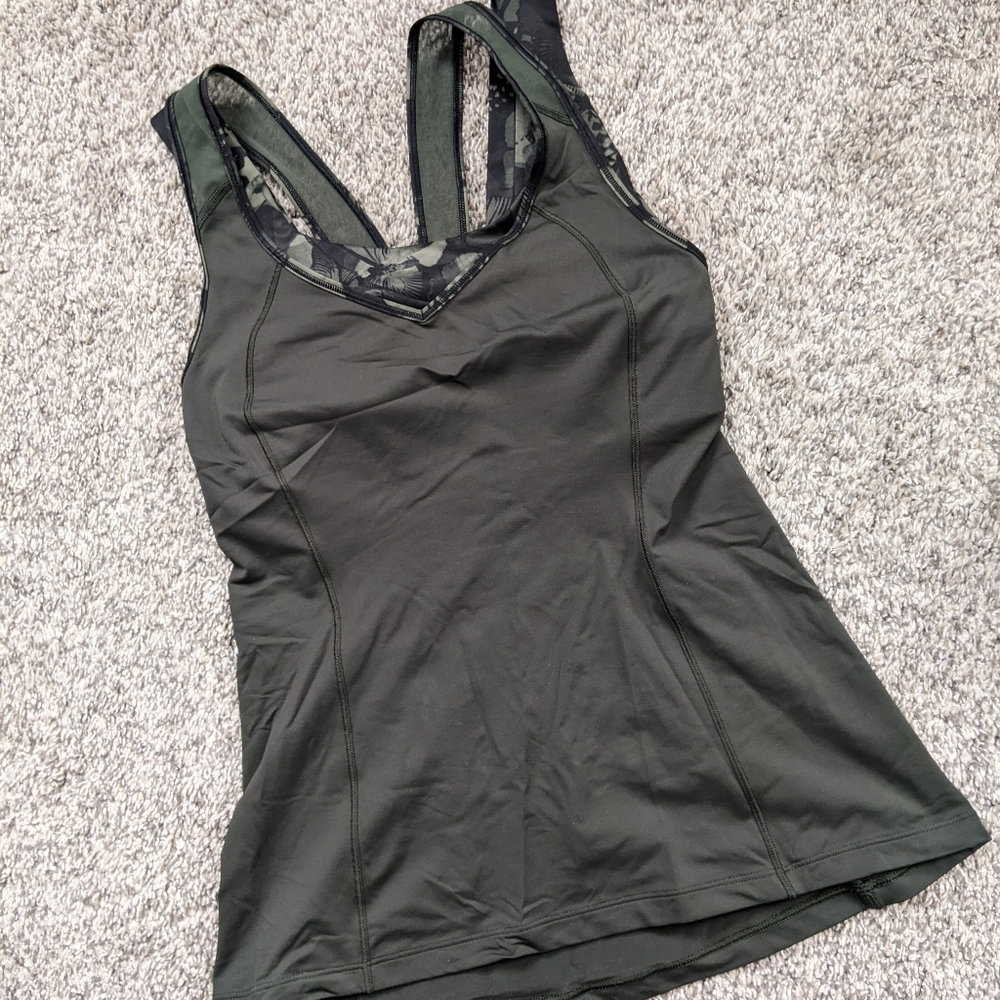 Army Green Lululemon Tank Top